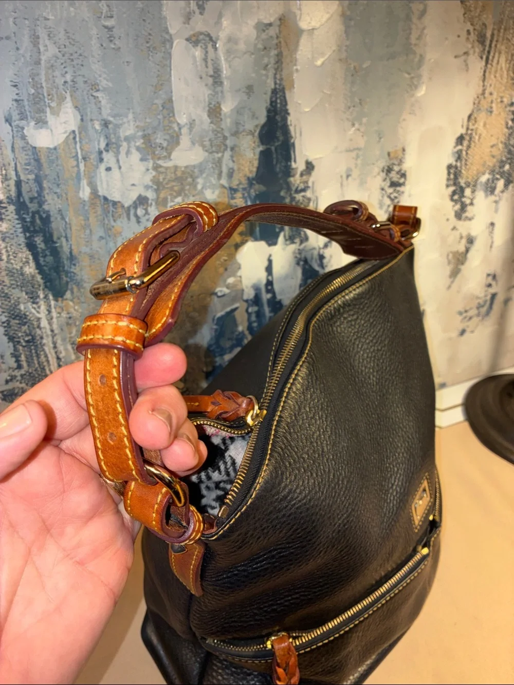 Genuine Vintage Dooney & Bourke Dillen HOBO XL Black Leather